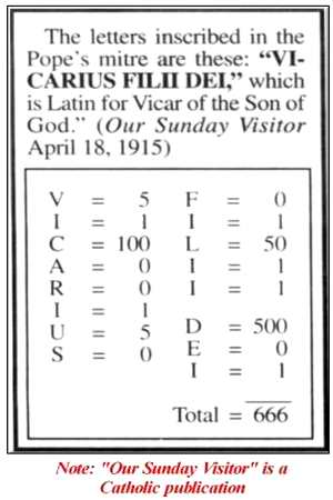 Vicarius Filii Dei 666